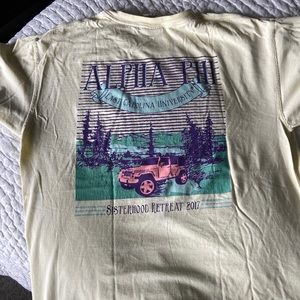 Alpha Phi sisterhood retreat t shirt